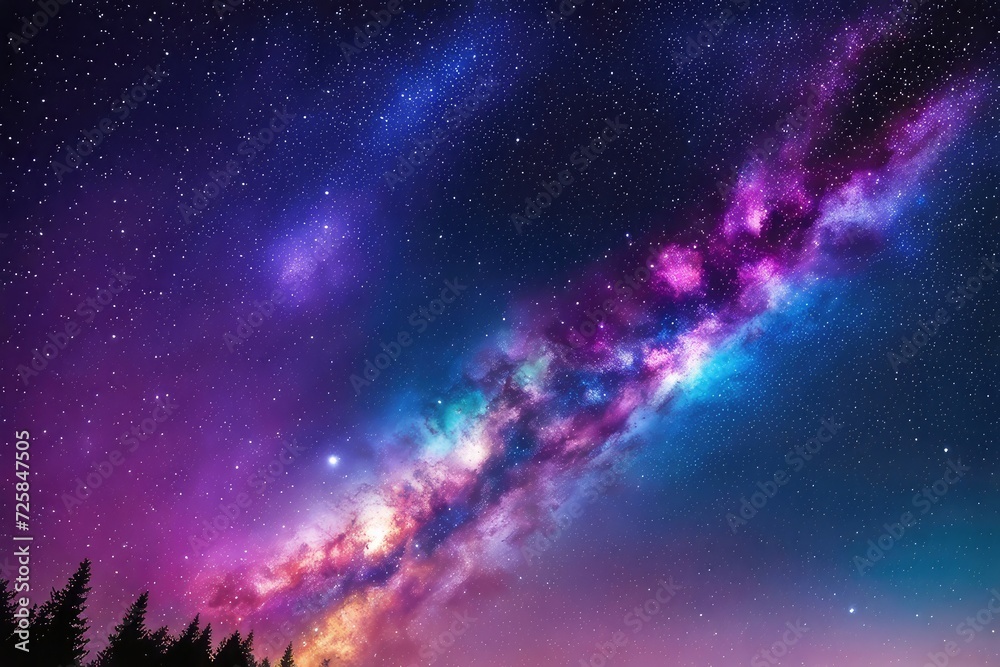 Canvas Prints mesmerizing and vibrant universe backdrop