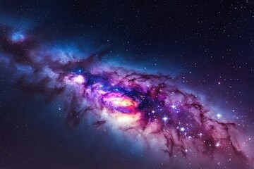 Fantastic and mesmerizing galaxy illustration