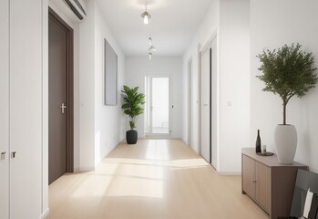 Spacious hall in modern apartment