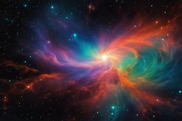 Colorful and mesmerizing cosmic backdrop