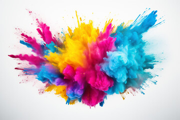Fototapeta na wymiar Holi festival of colors colorful paint splash explosion 