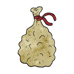 textured cartoon sack