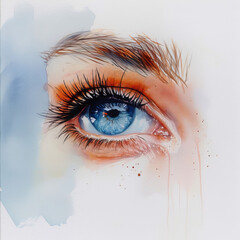 Eyelashes watercolor