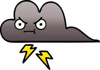 gradient shaded cartoon storm cloud