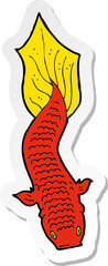 sticker of a cartoon fish