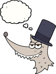 thought bubble cartoon rich wolf