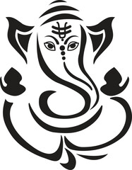 Lord ganesha vector illustration, Ganesh chaturthi, Ganesh icon in , Ganesh ji,greeting card Lord Ganpati, Festivals and Decorative