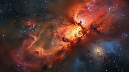 A nebula in space. Generative AI.