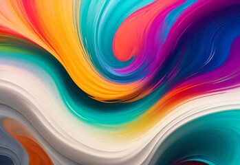 Obraz premium Abstract waves of color in paint