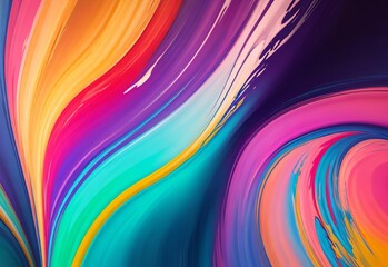Obraz premium Abstract waves of color in paint