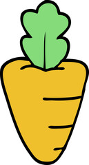 cartoon doodle carrot