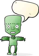 Obraz na płótnie Canvas cartoon robot with speech bubble