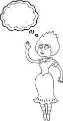 thought bubble cartoon vampire girl