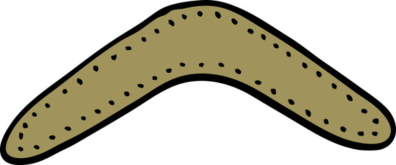 hand drawn doodle style cartoon boomerang