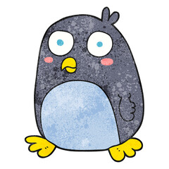 textured cartoon penguin
