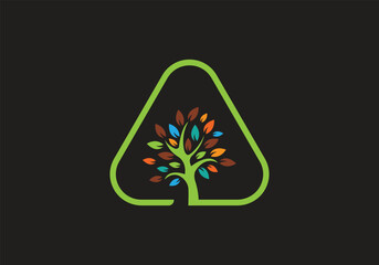 Letter and tree logo design for your business