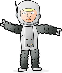 cartoon astronaut