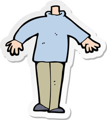sticker of a cartoon male body