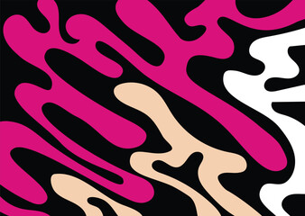 Minimalist background with cute wavy lines pattern and with some copy space area