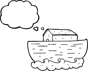 thought bubble cartoon noah's ark