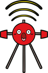 cute cartoon satellite