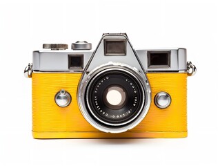 Fototapeta premium Retro Film Camera Photography Vintage Isolated on White Background AI Generated