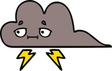 cute cartoon storm cloud