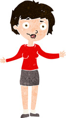 cartoon confused woman