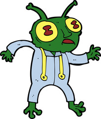 cartoon alien spaceman