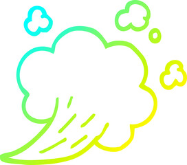 cold gradient line drawing cartoon expression bubble