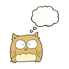 thought bubble cartoon owl