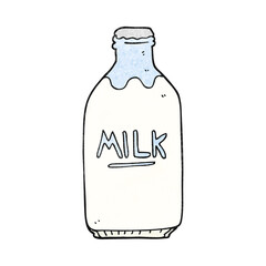 textured cartoon milk bottle