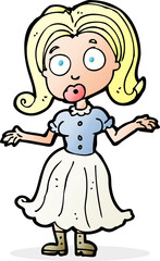 cartoon confused girl
