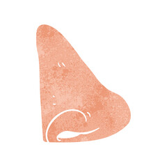 retro cartoon human nose