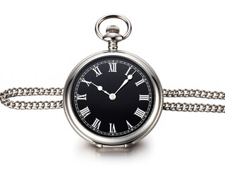Vintage Pocket Watch Timeless Elegance Isolated on White Background AI Generated