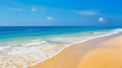 Obraz premium Beautiful tropical beach with turquoise water and white sand.