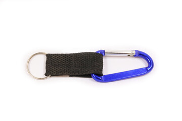 Blue lanyard with carabiner keychain