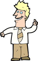 cartoon man with good idea