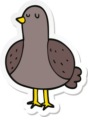 sticker of a cartoon bird