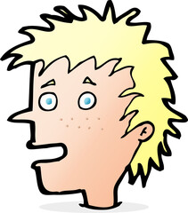 cartoon excited boy