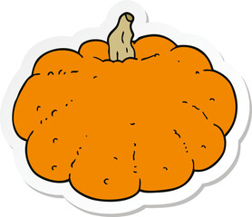 sticker of a cartoon pumpkin