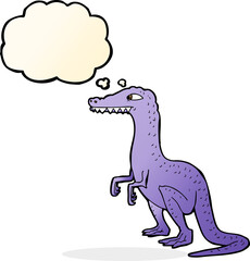 cartoon dinosaur with thought bubble