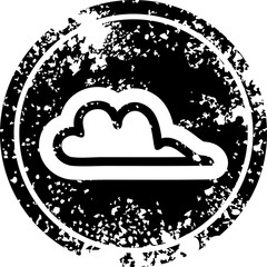 weather cloud distressed icon