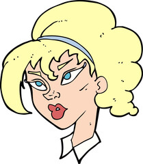 cartoon pretty woman