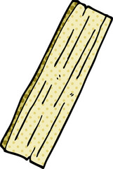 cartoon doodle plank of wood