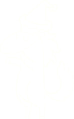 Festive Horse Chalk Drawing