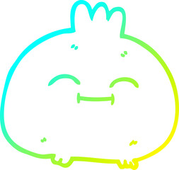 cold gradient line drawing cartoon happy root vegetable