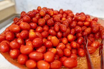 tomatoes in a market