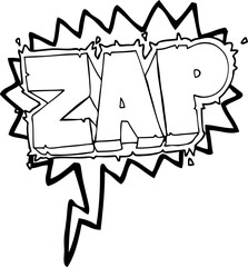 speech bubble cartoon zap symbol