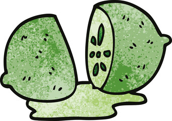 cartoon doodle citrus fruit